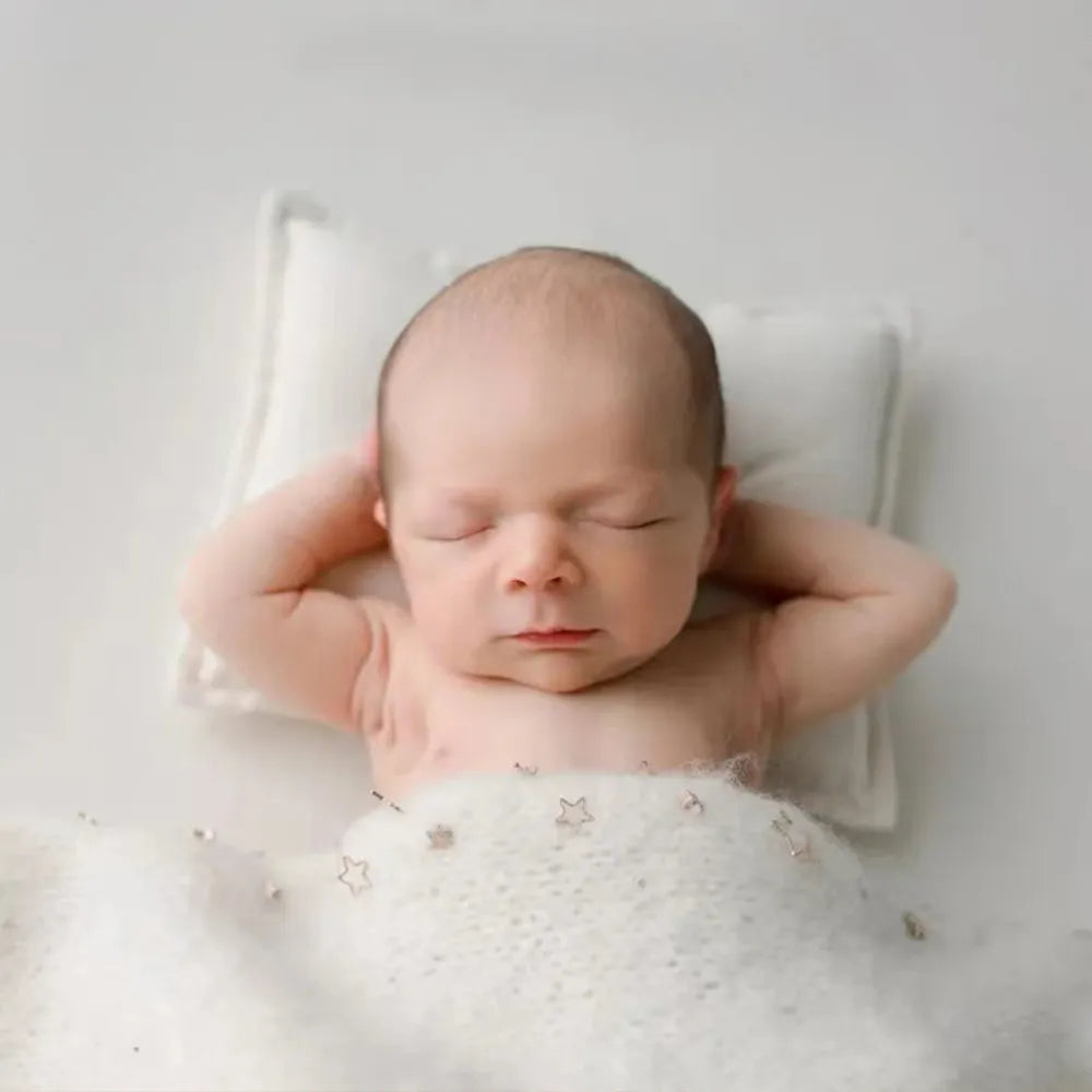 Newborn Photography Props Velvet Pillow Bowknot Hairband