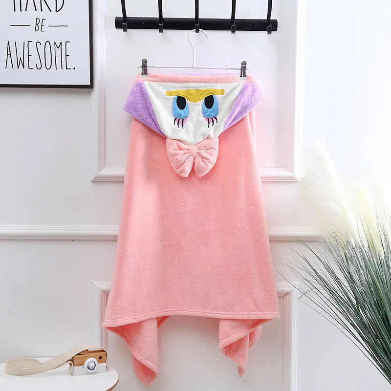 Baby bath towel coral fleece super soft hooded towel