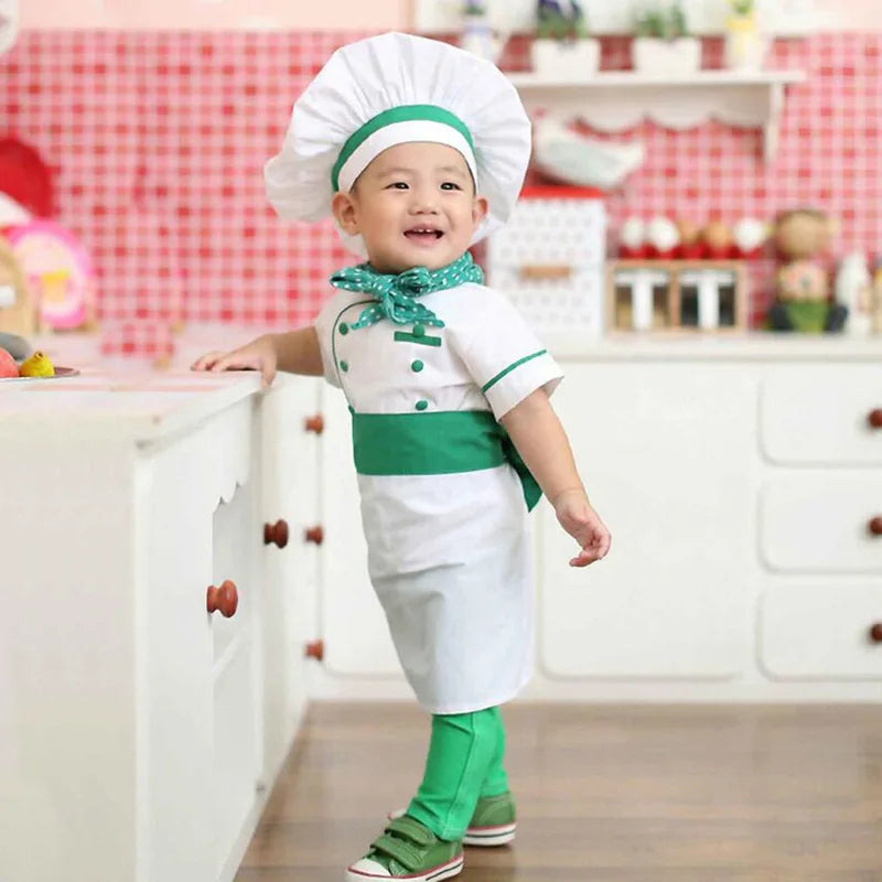 3-4 Yrs Chef Cook Uniforms Play house Photo Costumes
