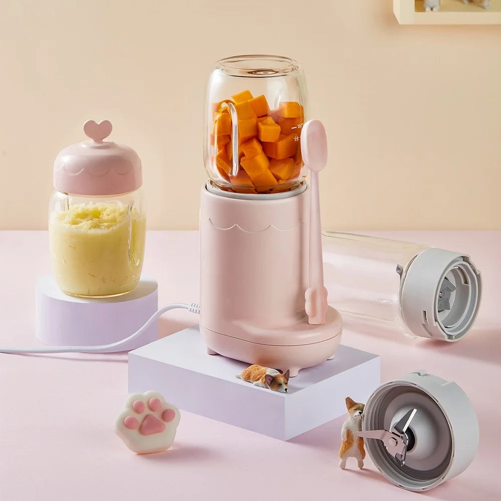 220V Home Appliances Food Supplement Baby Food Blender Electric Baby Food Grinder Dry Grinding Machine With 3 Cups And 3 Knives