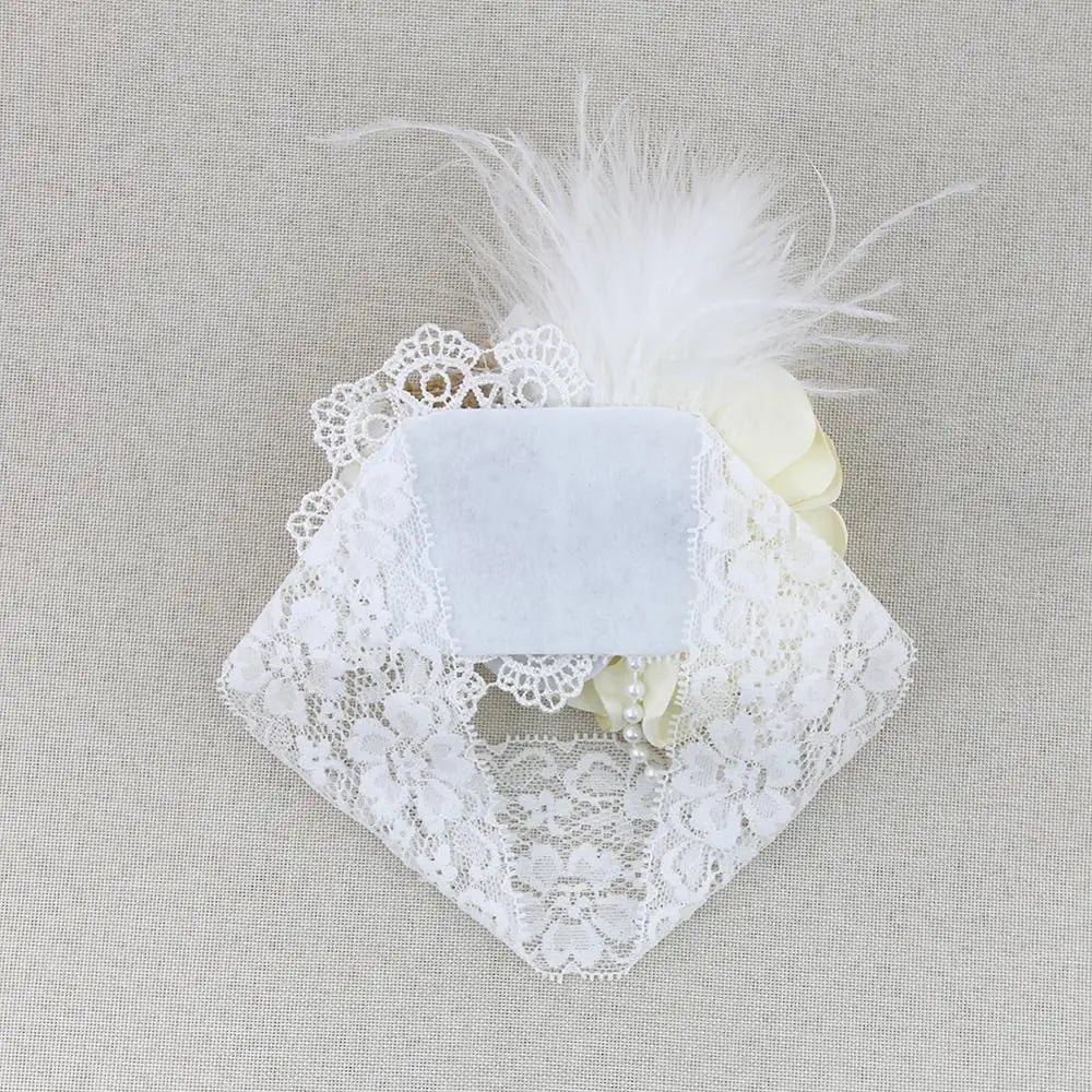 Vintage Flower Headband Baby Newborn Feather Accessories