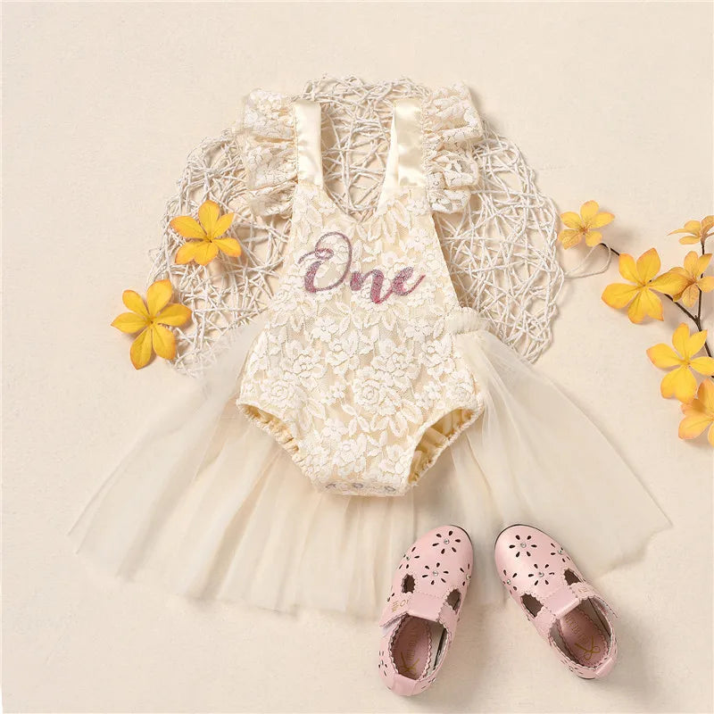 Toddler Girls Baby Tulle Dresses 1 Year Birthday