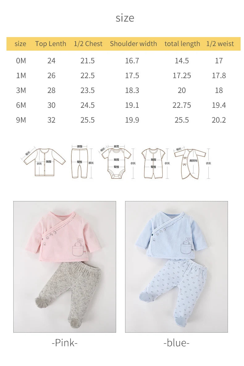 Baby 2PCS Set Newborn Baby Winter Clothes 0-9M