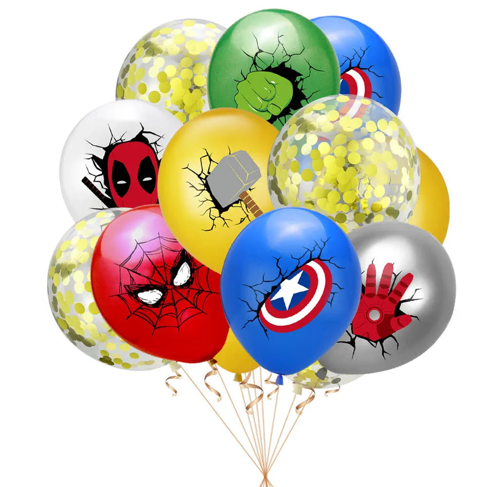 10pcs Disney Balloons Spider Super Hero Baby Birthday Party
