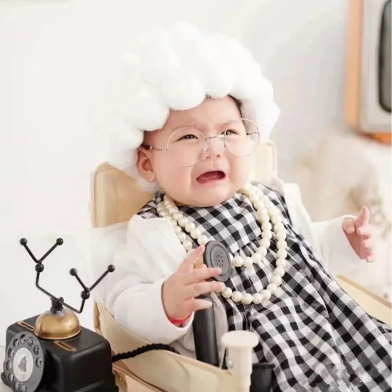 Infant Girls Cosplay Grandma Clothes Hat Outfits