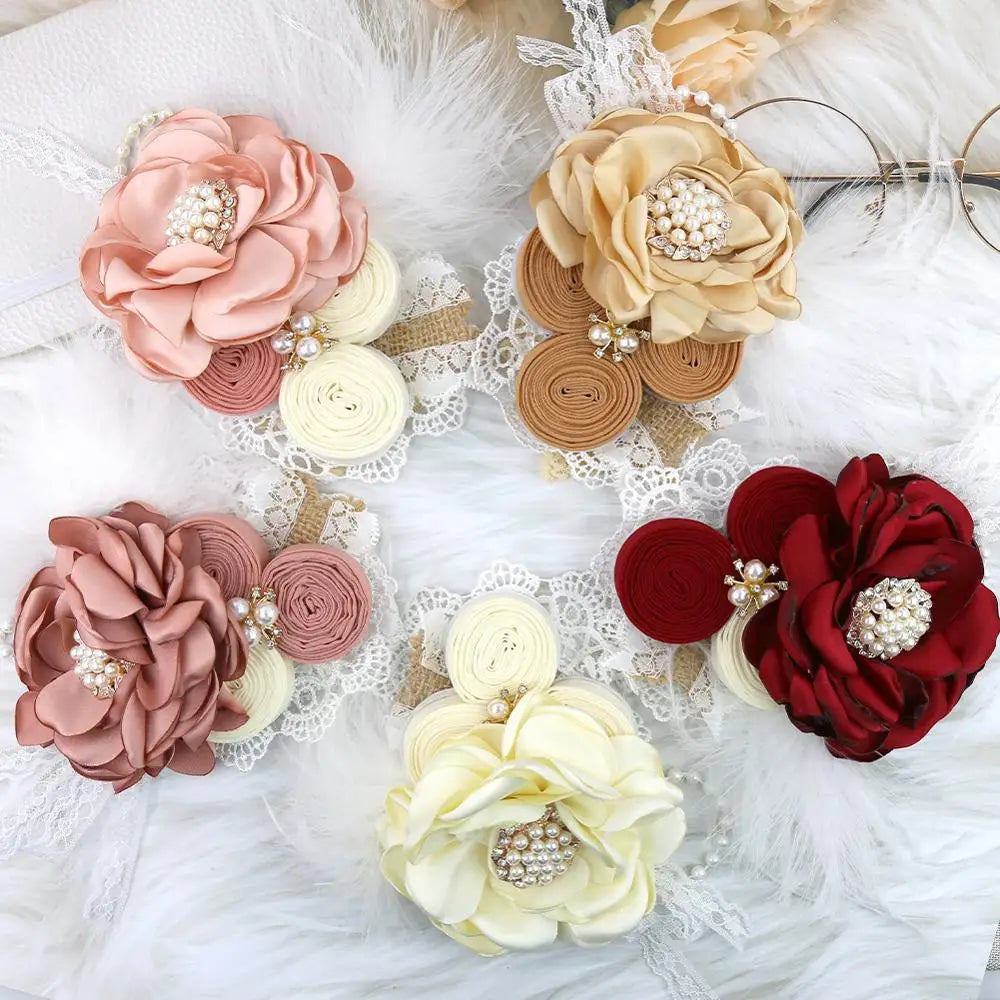 Vintage Flower Headband Baby Newborn Feather Accessories