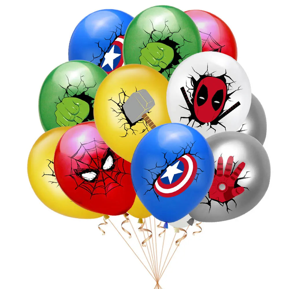 10pcs Disney Balloons Spider Super Hero Baby Birthday Party