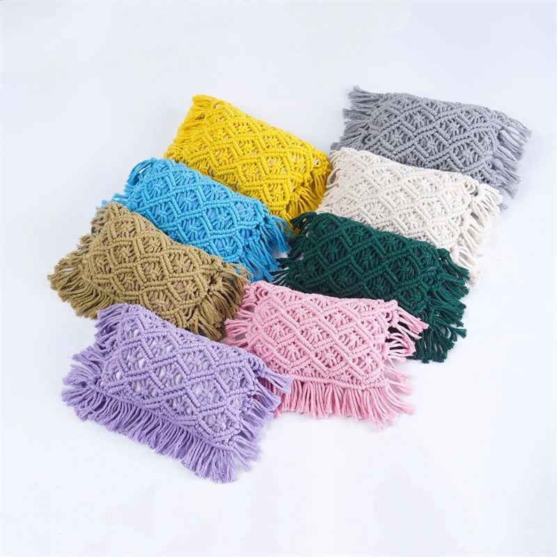 New style handwoven cotton pillow prop