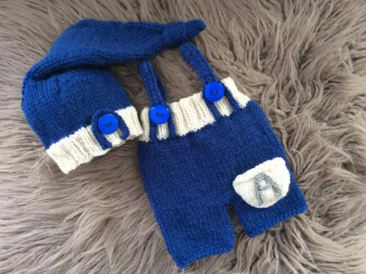 Baby Photo Props Knitting hat + pants Outfits