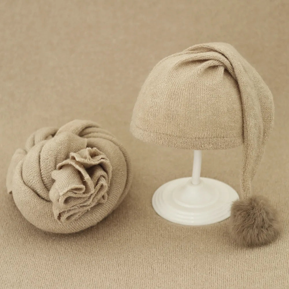 2pcs Wrap Hat Sets Newbornn Photography Props