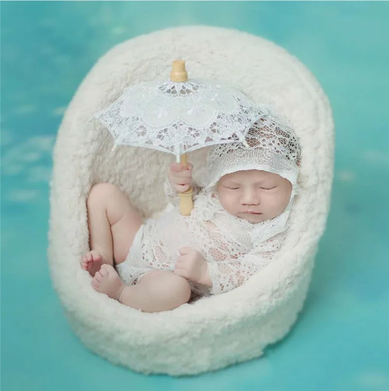 Newborn Photography Props Mini Lace Umbrella Baby Photography Accessories