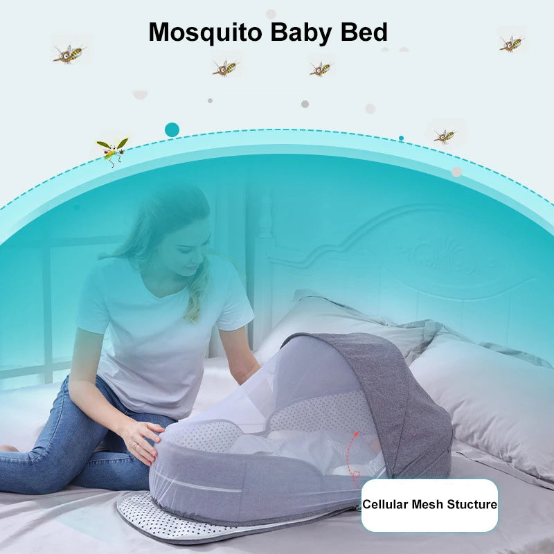 Mosquito Net Portable Cribs Travel Baby Bed For Newborn