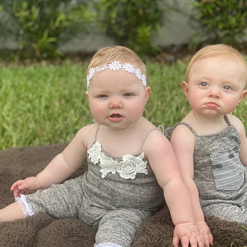 Newborn Photography Props Girl Romper Twin Shooting