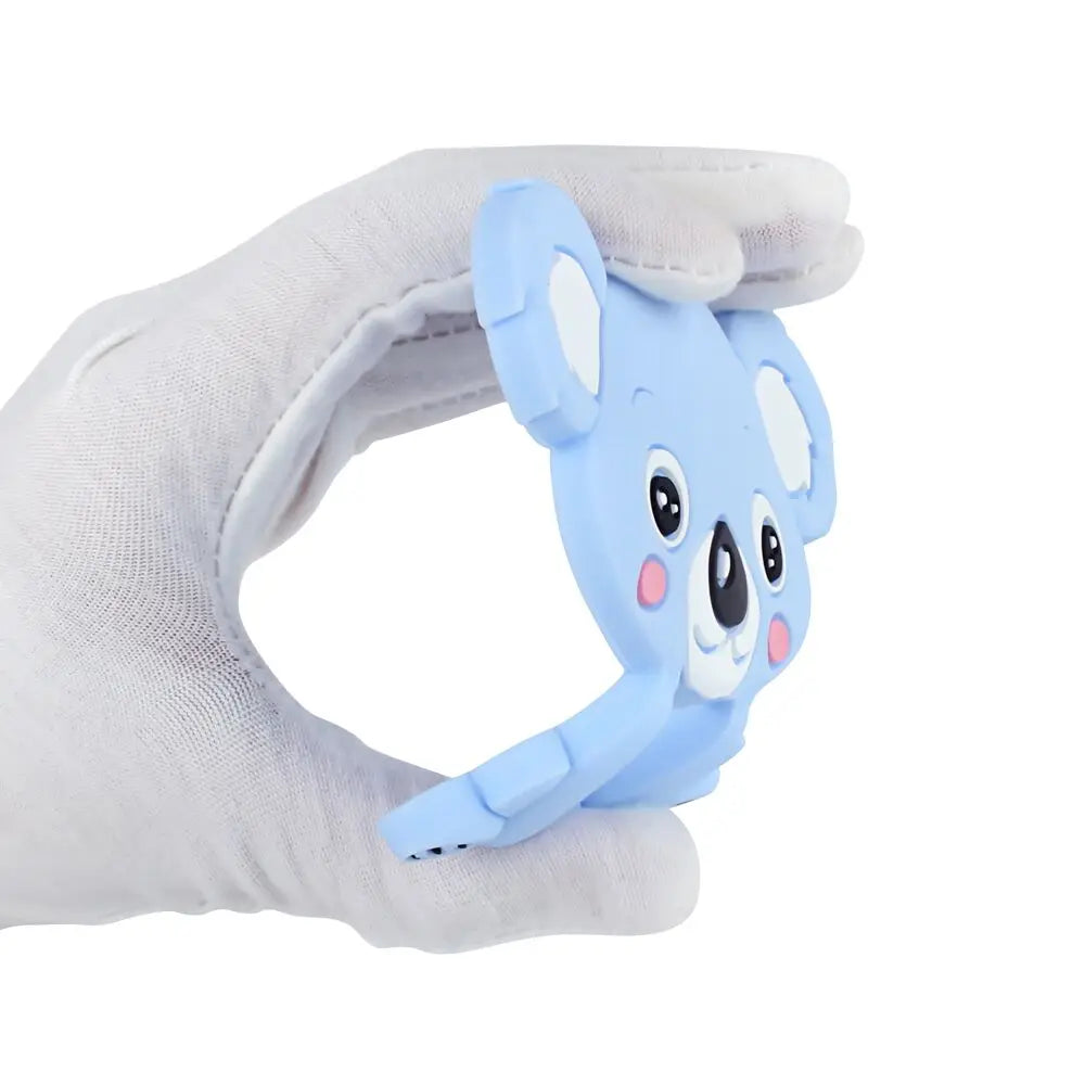 1pcs Silicone Teether Food Grade Rodent Cartoon Animals DIY Teething Necklace Shower Gifts Infant Chewable Toys Baby Teether