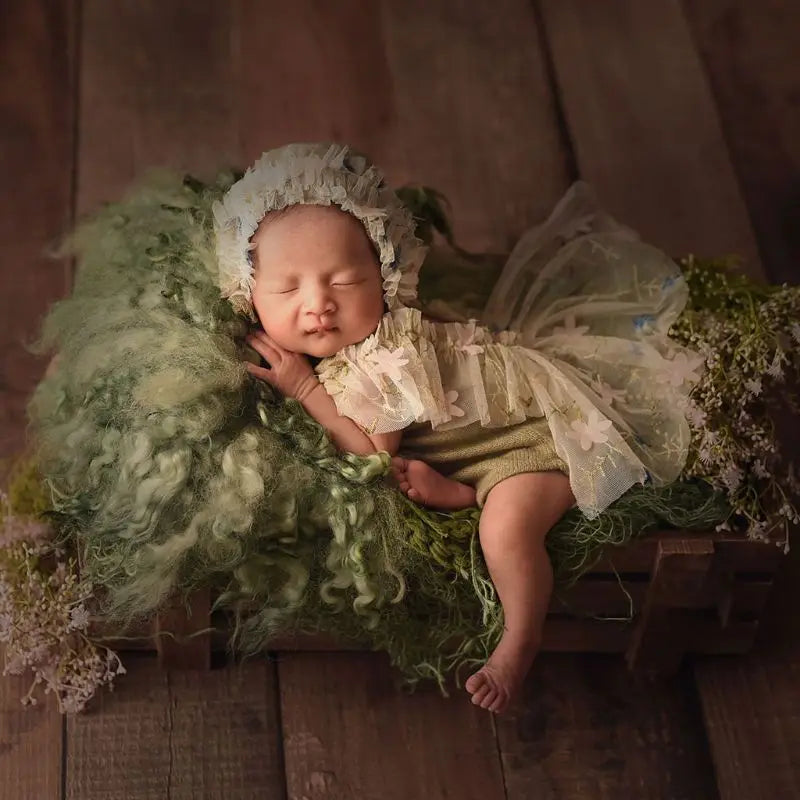 2Pcs/Set Baby Hat+Romper Newborn Photography Props