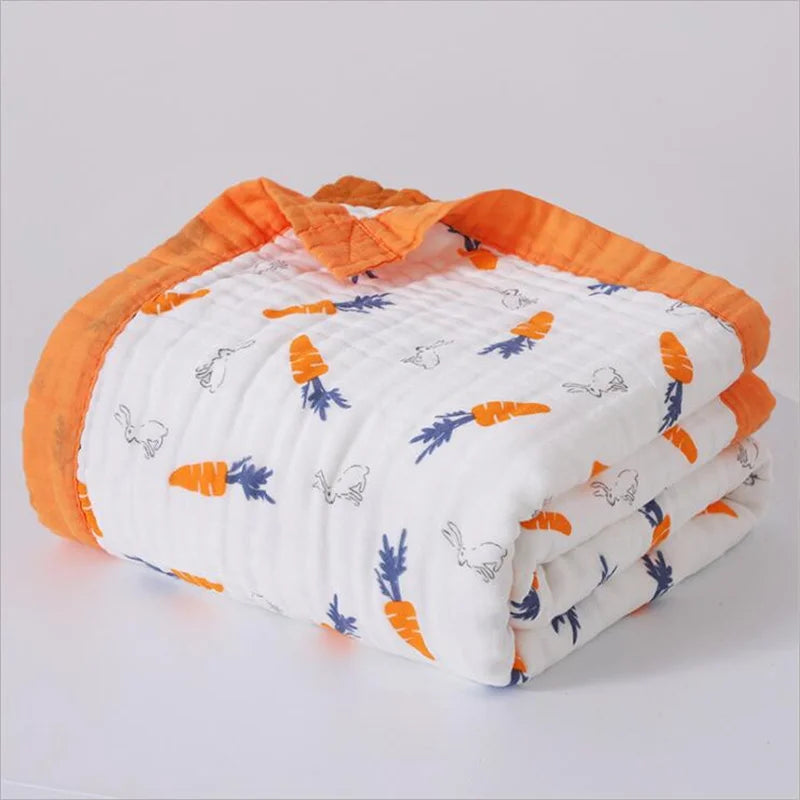 6 Layers 100% Muslin Cotton Baby Blanket