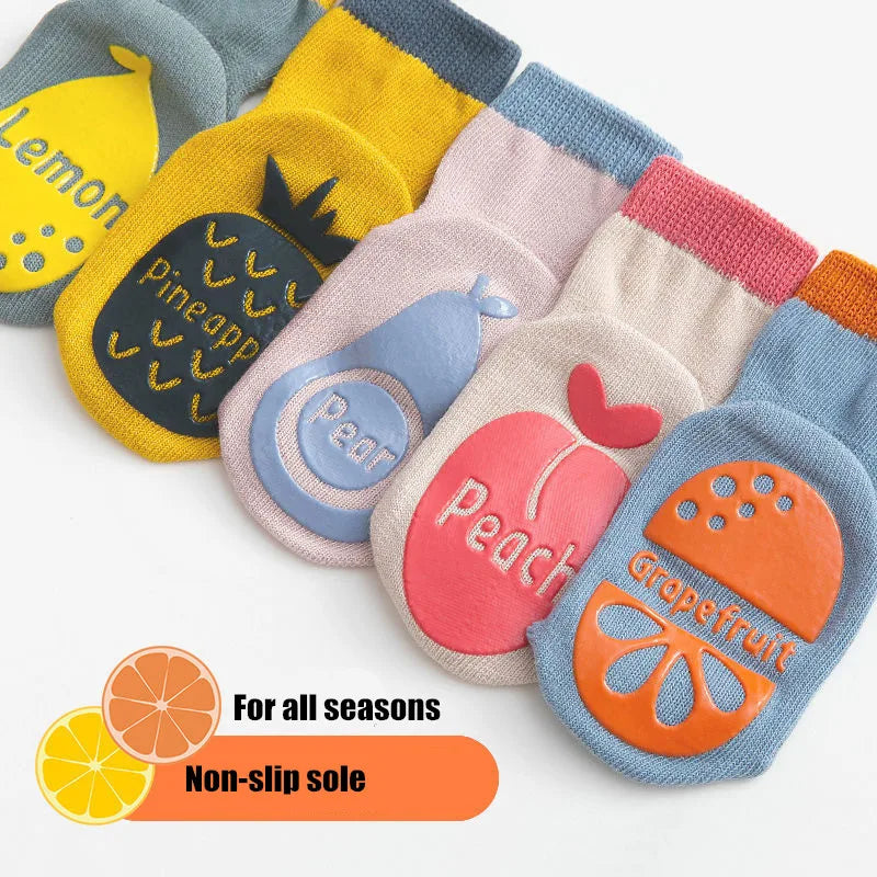 Cute Cartoon Newborn Baby Socks Anti-Slip Floor 0-5 Years