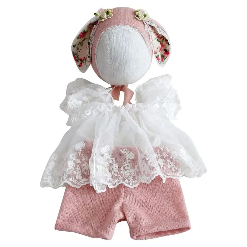 3 Pcs/Set Sweet Baby Hat Tops Pants Clothing Newborn Props