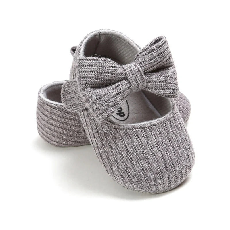 Baby Girl Princess Shoes Anti-Slip Bow Sneakers 0-18 Months