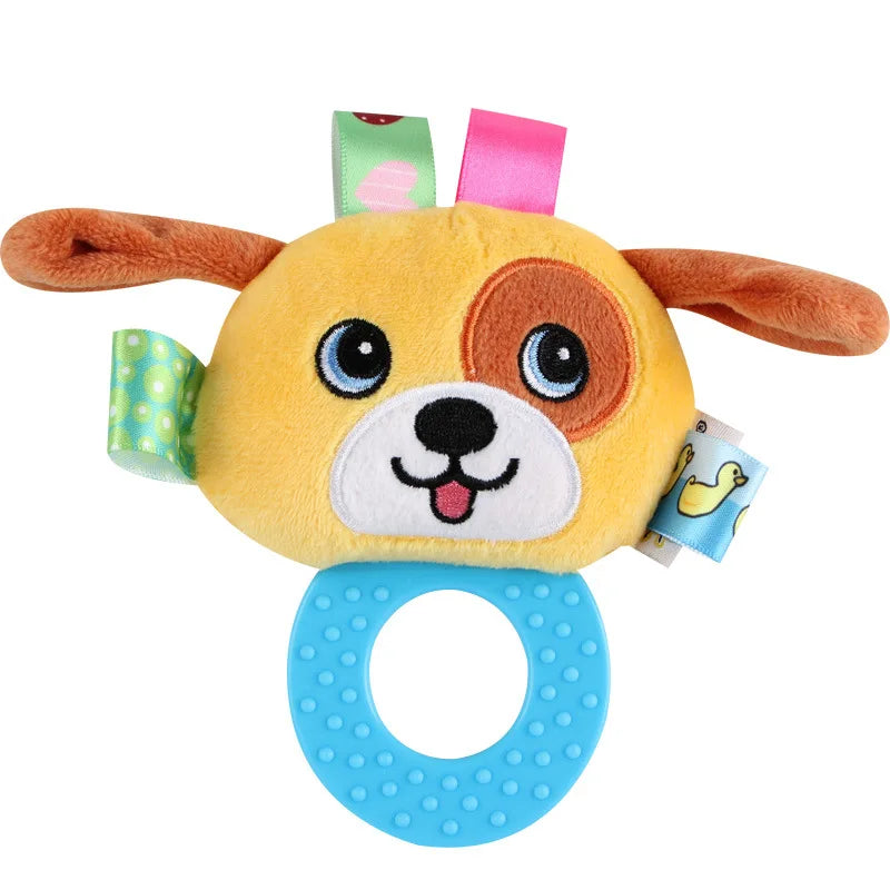 Baby Rattles Cartoon Infant Appease Doll Hand Bells Teether Toys