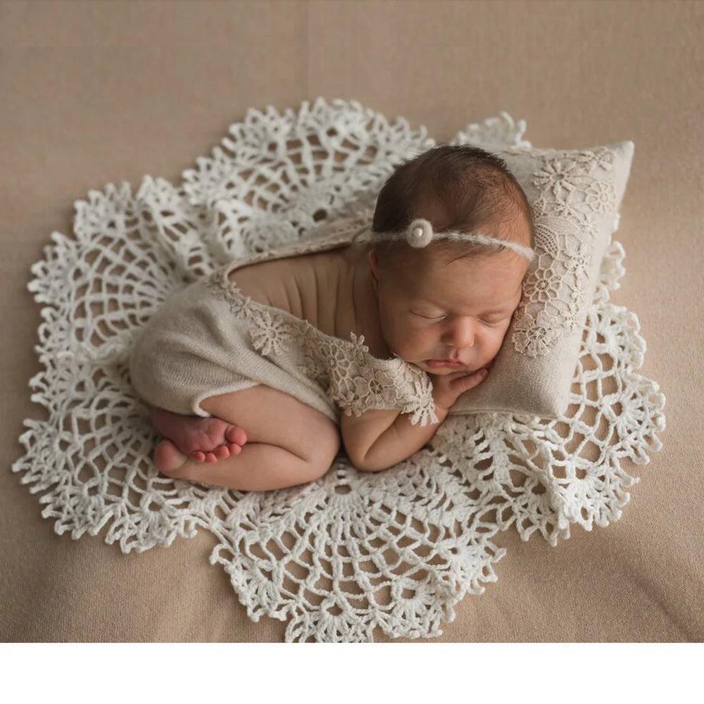 Newborn Photography Props Hollow Lace Blanket Photography Props
