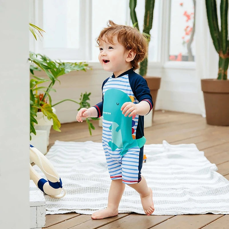 Baby Swimwear Boys Zip Sunsuit