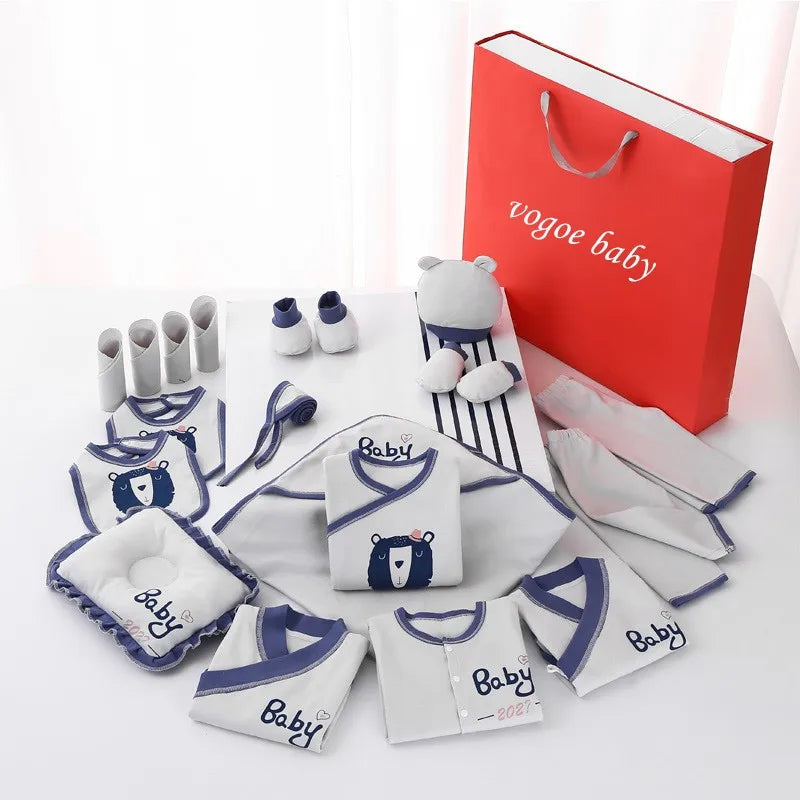 20pcs 100% Cotton Newborn Baby Clothes Set 0-6M With Box