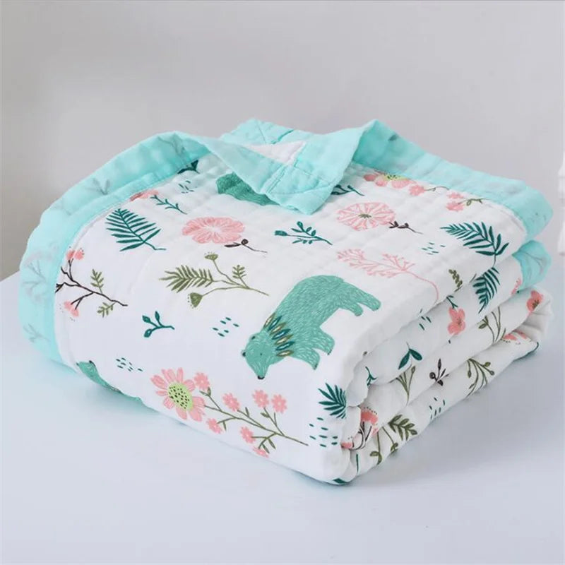 6 Layers 100% Muslin Cotton Baby Blanket