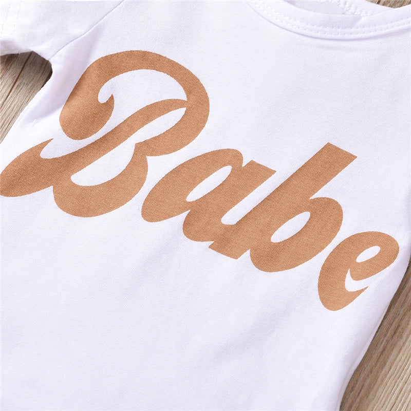 Summer Newborn Baby Girls Clothes Letter Bodysuit
