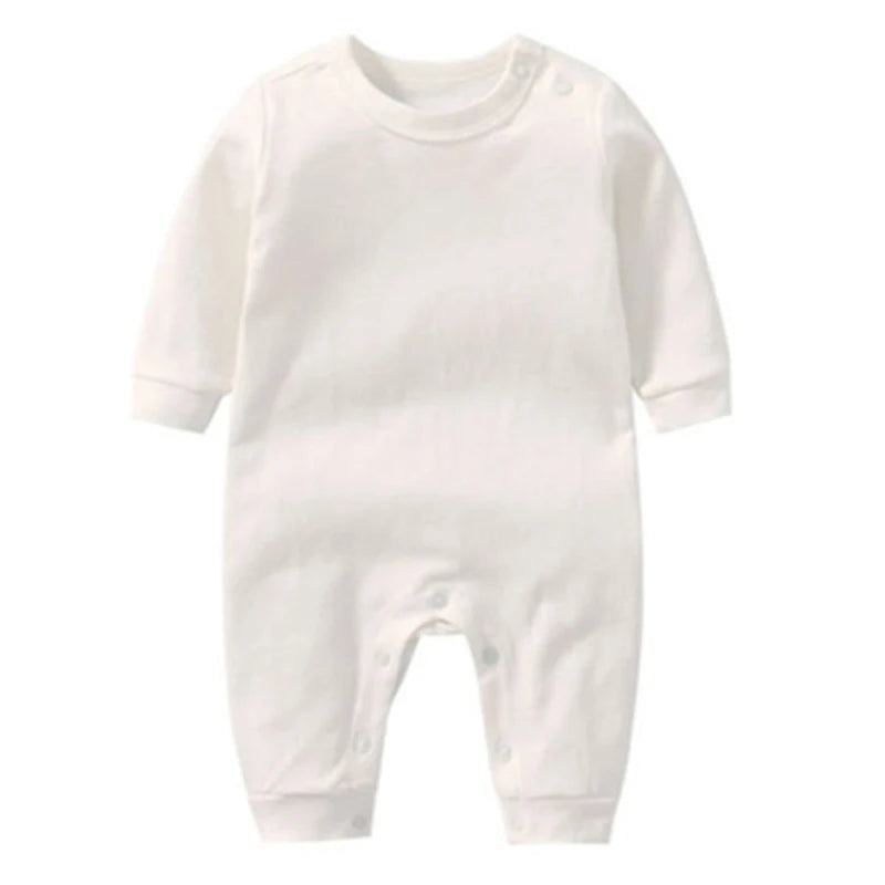 Newborn Baby Soft Cotton Solid Color Pajamas Outfits