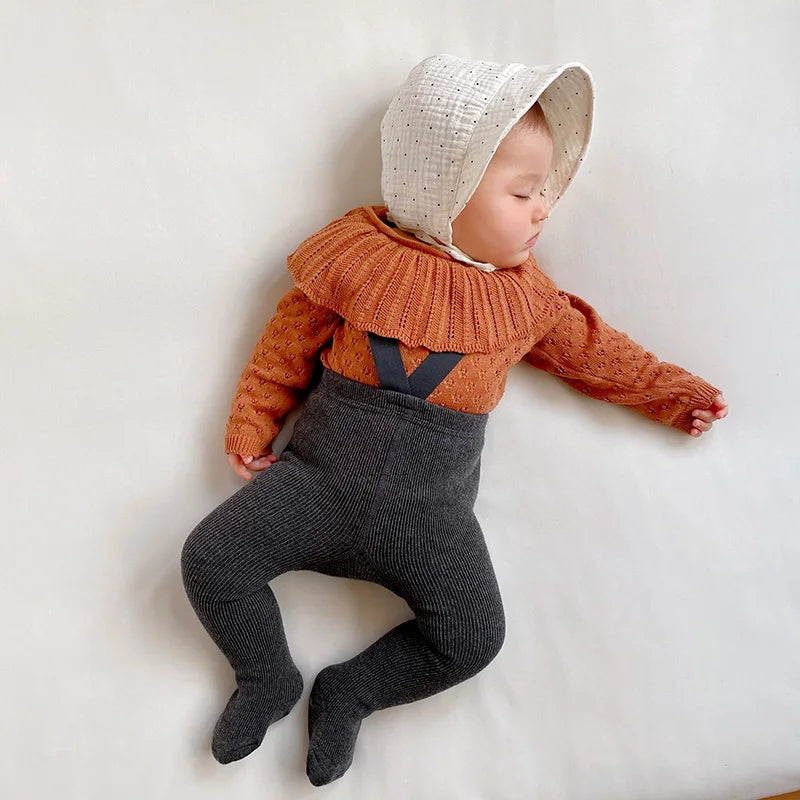 Infant Baby Knitting Sweater Sets Cotton Sweater Suit+ Leggings 0-2 Years
