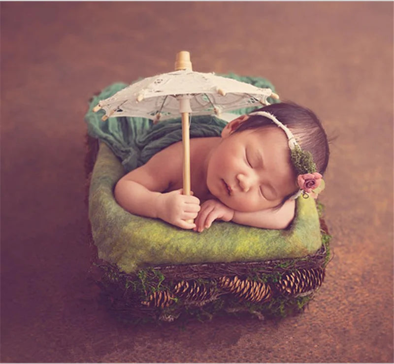 Newborn Photography Props Mini Lace Umbrella Baby Photography Accessories