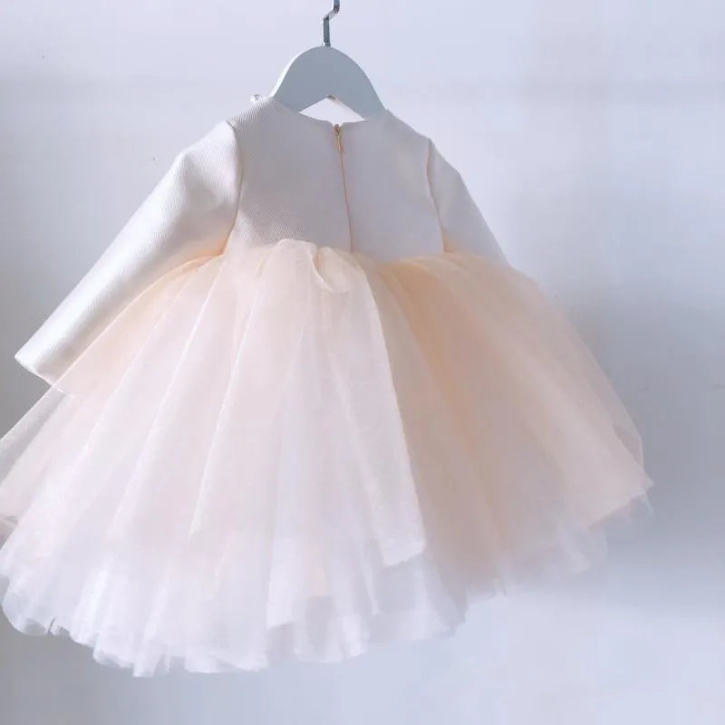 Newborn Clothes Beaded Baby Girls Dress Pageant Gown