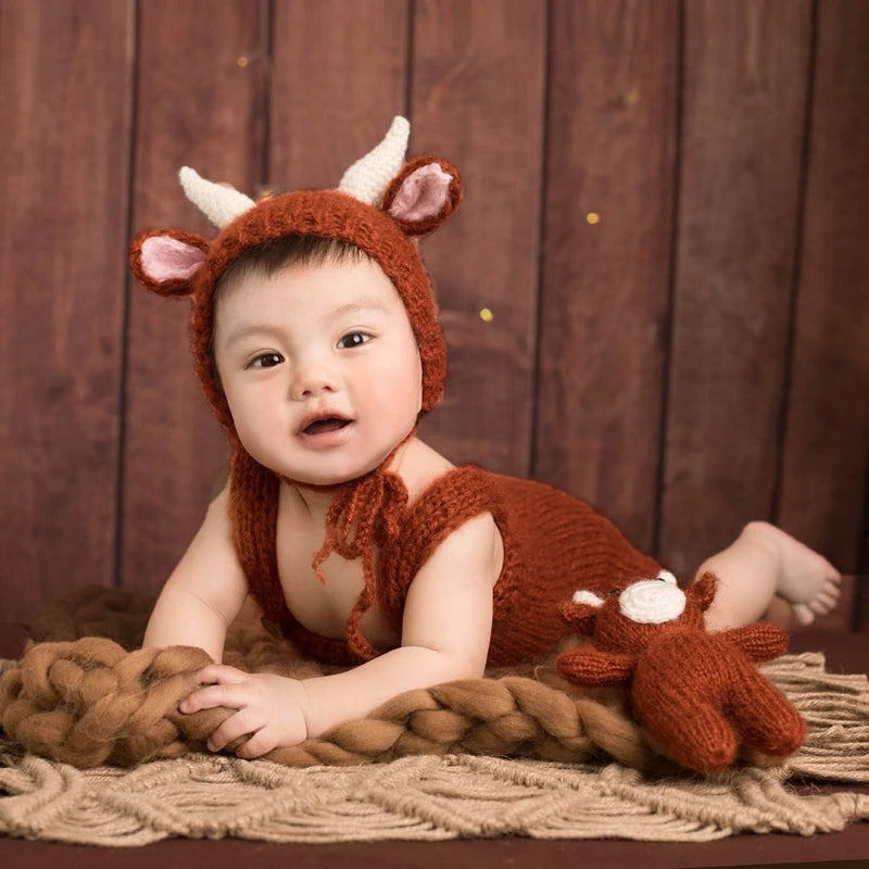 1set Newborn Photography Props Crothet Baby Clothes