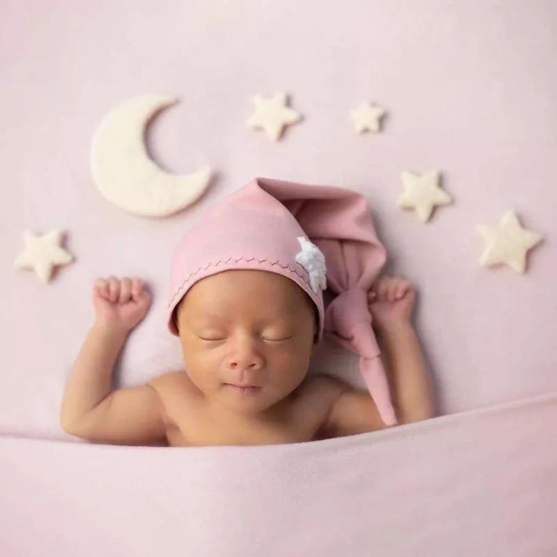 Newborn Photography Props Wool Felt Moon and Star Mini Props
