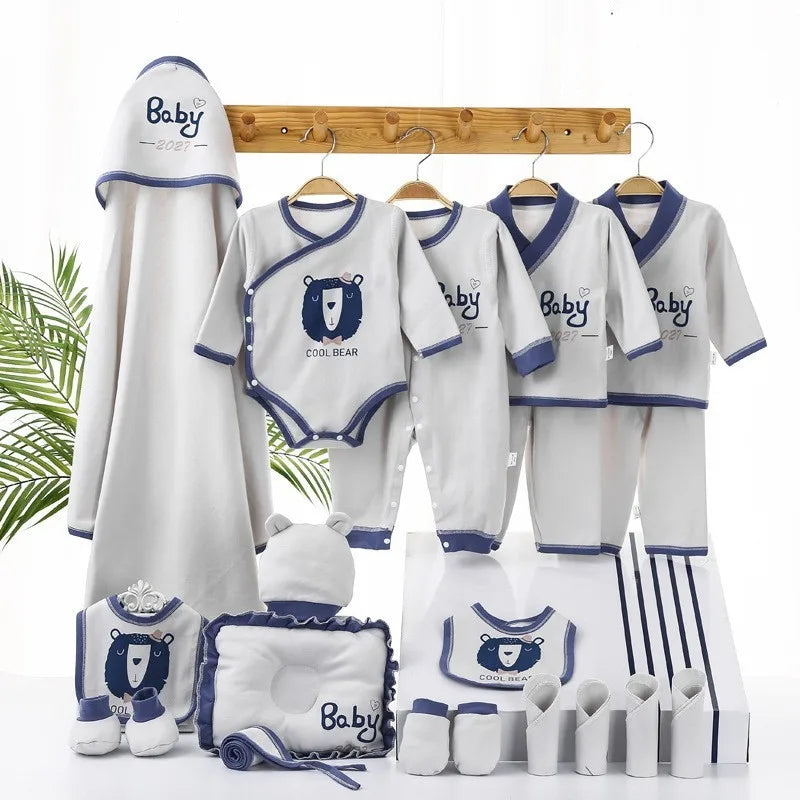 20pcs 100% Cotton Newborn Baby Clothes Set 0-6M With Box