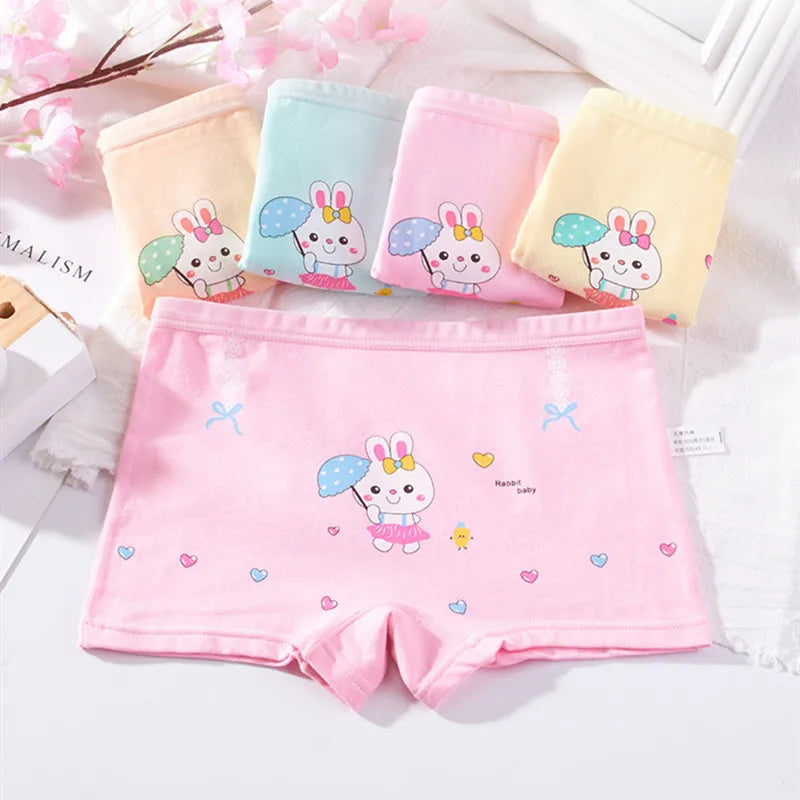 5Pcs/lot Baby Girls Cartoon Underpants Kids Underwear Cotton Panties 2-10years