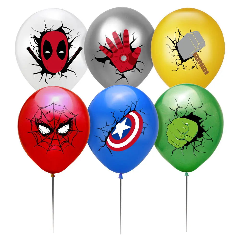 10pcs Disney Balloons Spider Super Hero Baby Birthday Party