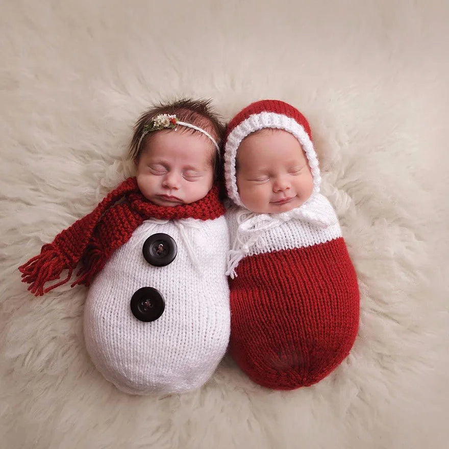 ❤️Newborn Photography Christmas Clothing Knit Shoot Props Accessories