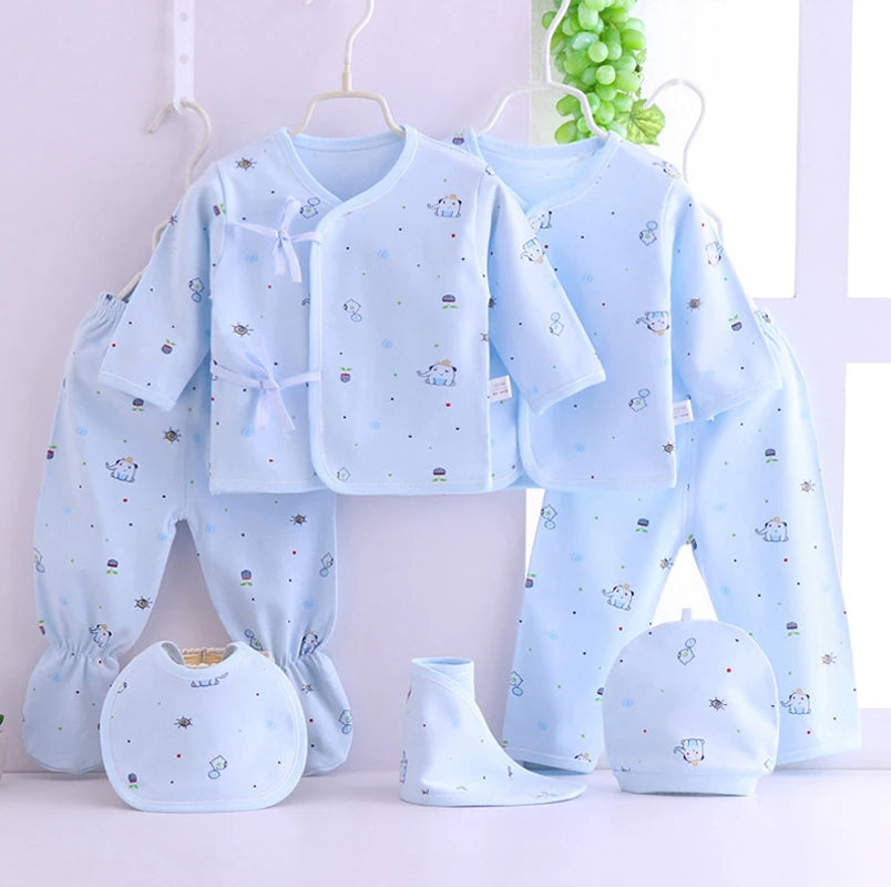 Cotton Baby Clothing Set Newborn Toddler Clothes Spring 7pcs/set