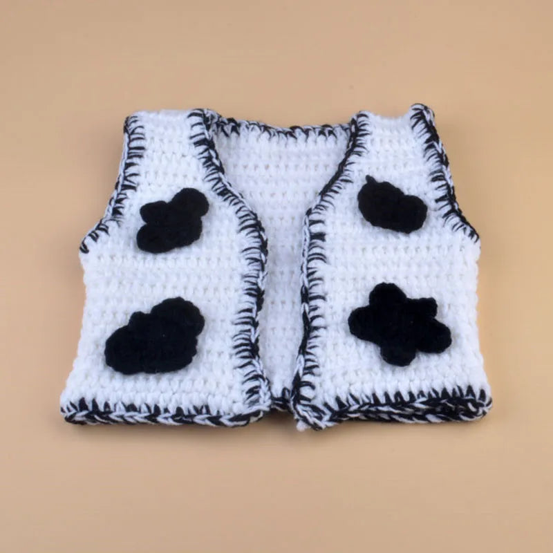 Cowboy Boots Hat and Diaper Cover with Vest 5 Pieces Set Clothes