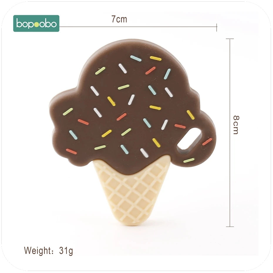 Ice Cream Lovely Silicone Teether Baby Toys Chewable BPA Free