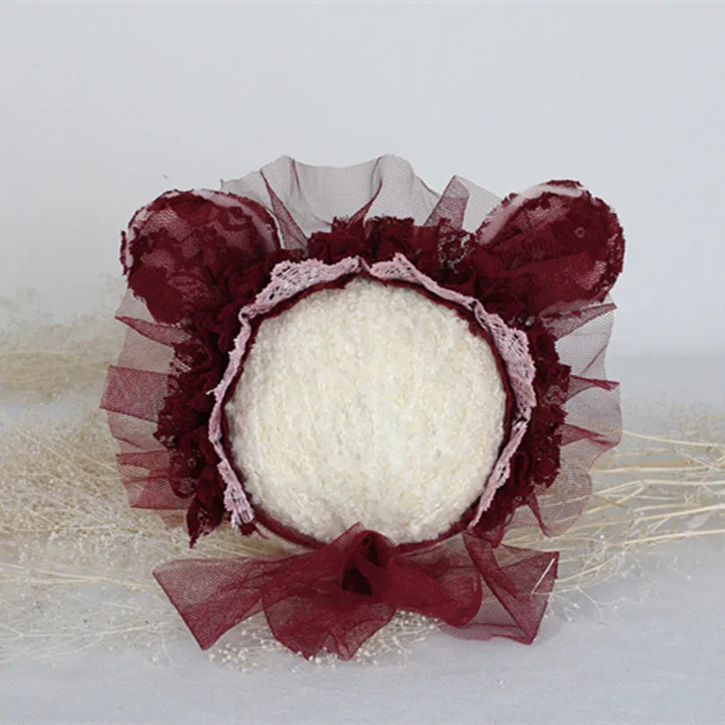 Mohair Monkey Hat Newborn Baby Bonnet Props