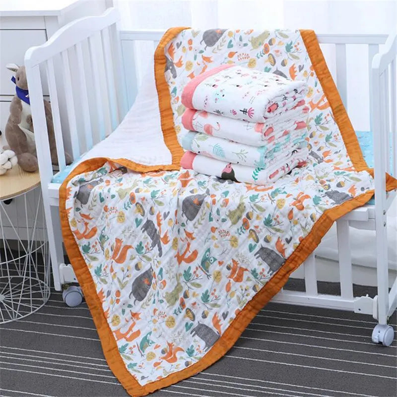 6 Layer Muslin Sleep Blanket Swaddle Towel 100% Cotton
