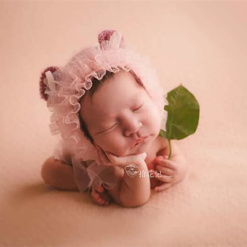 Mohair Monkey Hat Newborn Baby Bonnet Props