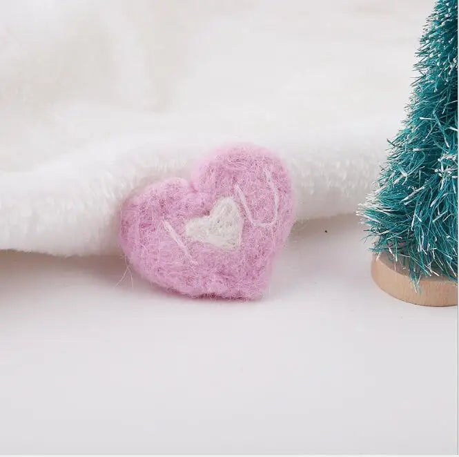 Newborn Baby Felted Wool Felt Love Heart Props