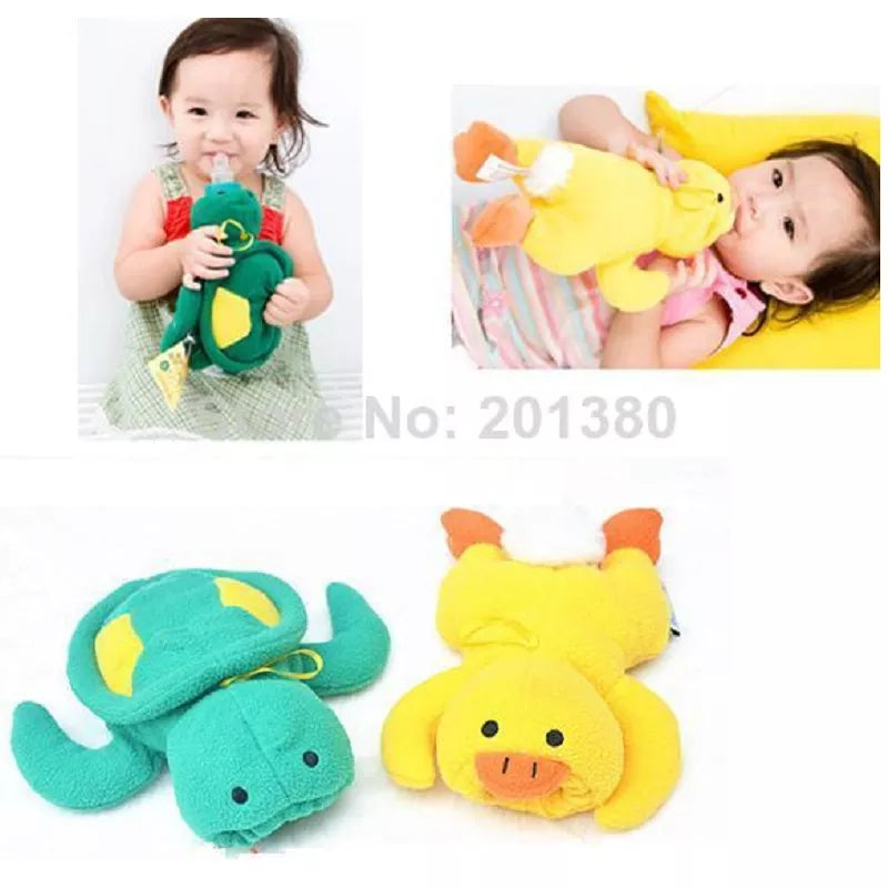 Turtle Duck baby feeding bottle Insulation Bag Plush Toy