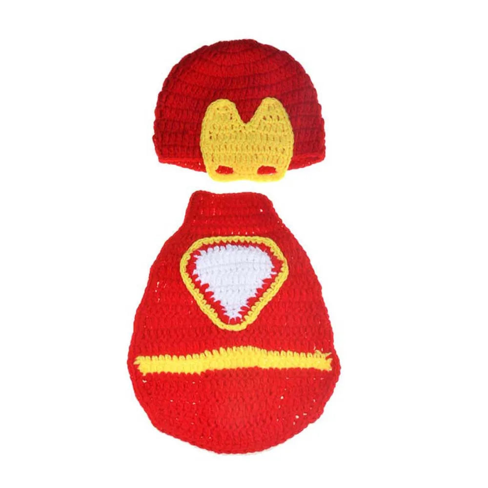 Latest Crochet Newborn Iron man Photography Props