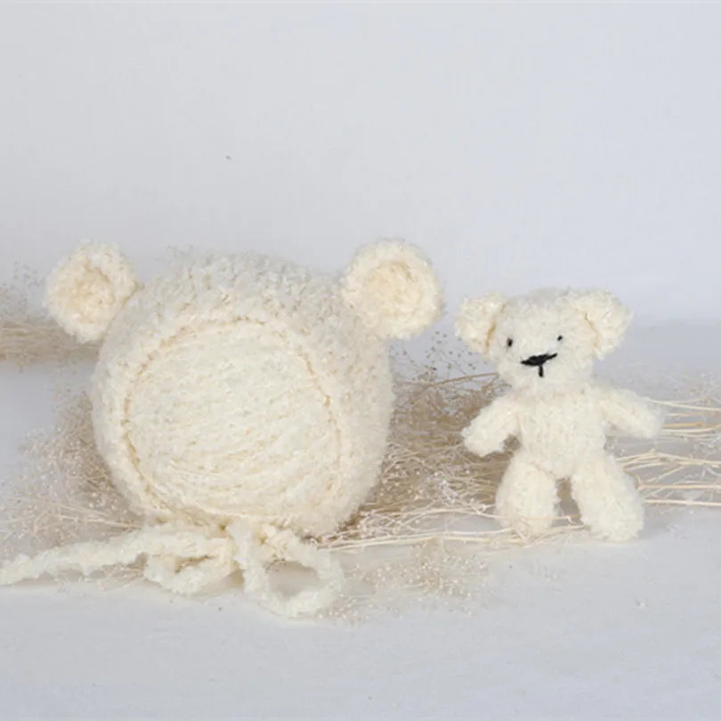 Cute Panda Hat Panda Toy Kitted Newborn Photo Props