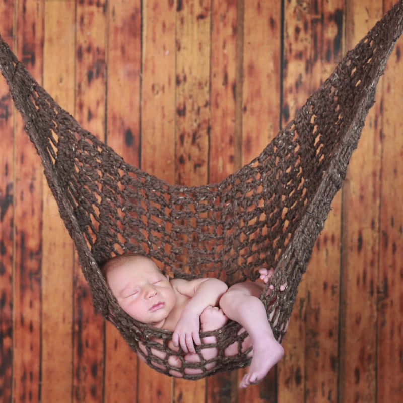 Crochet White Hammock Newborn Baby Photography Props